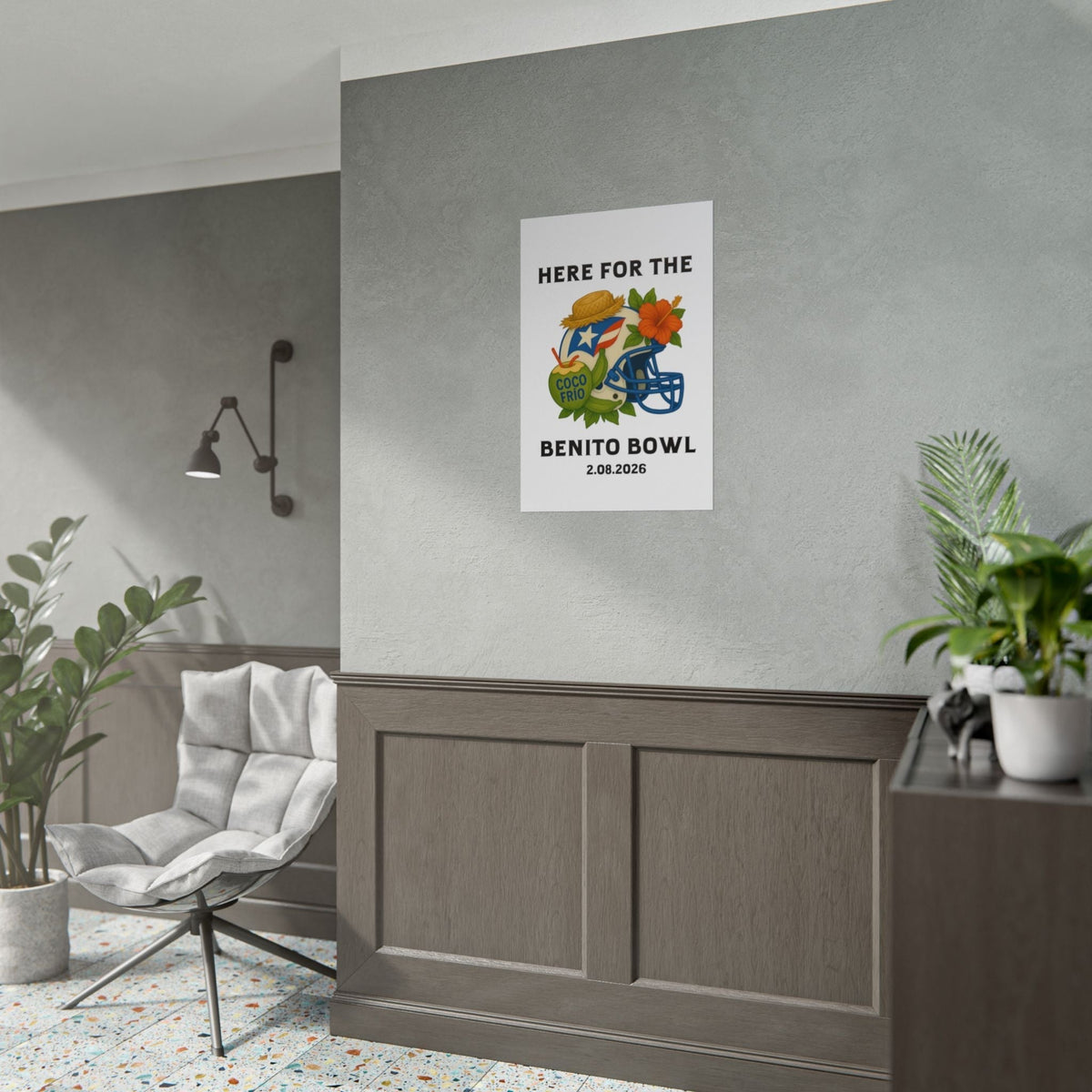 Bad Bunny Benito Bowl Game Day Event Poster | Bad Bunny Merch | Bad Bunny NFL Super Bowl Merch Bad Bunny Merch