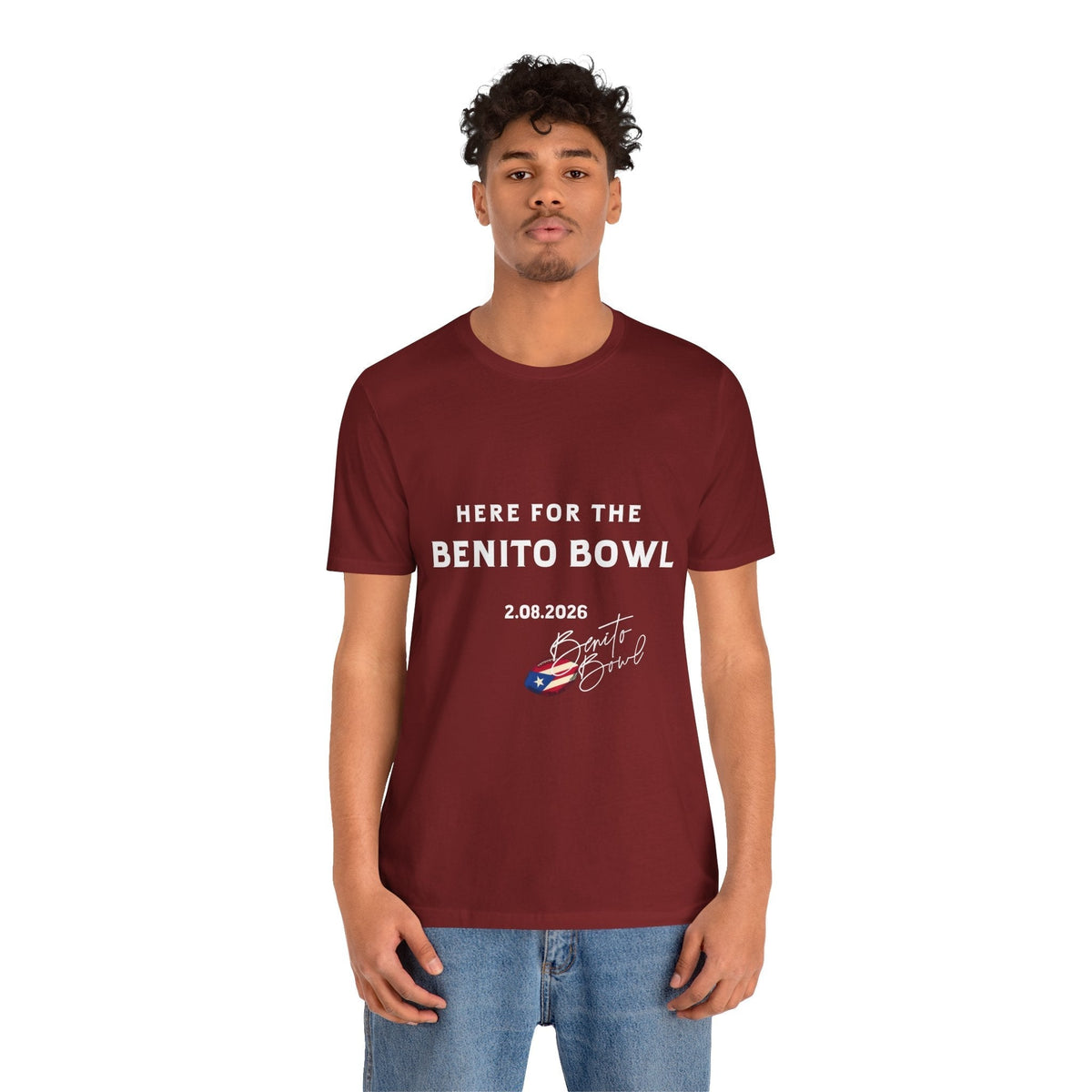 Bad Bunny Benito Bowl Short Sleeve Tee Shirt | Bad Bunny Merch | Bad Bunny NFL Super Bowl Merch Bad Bunny Merch