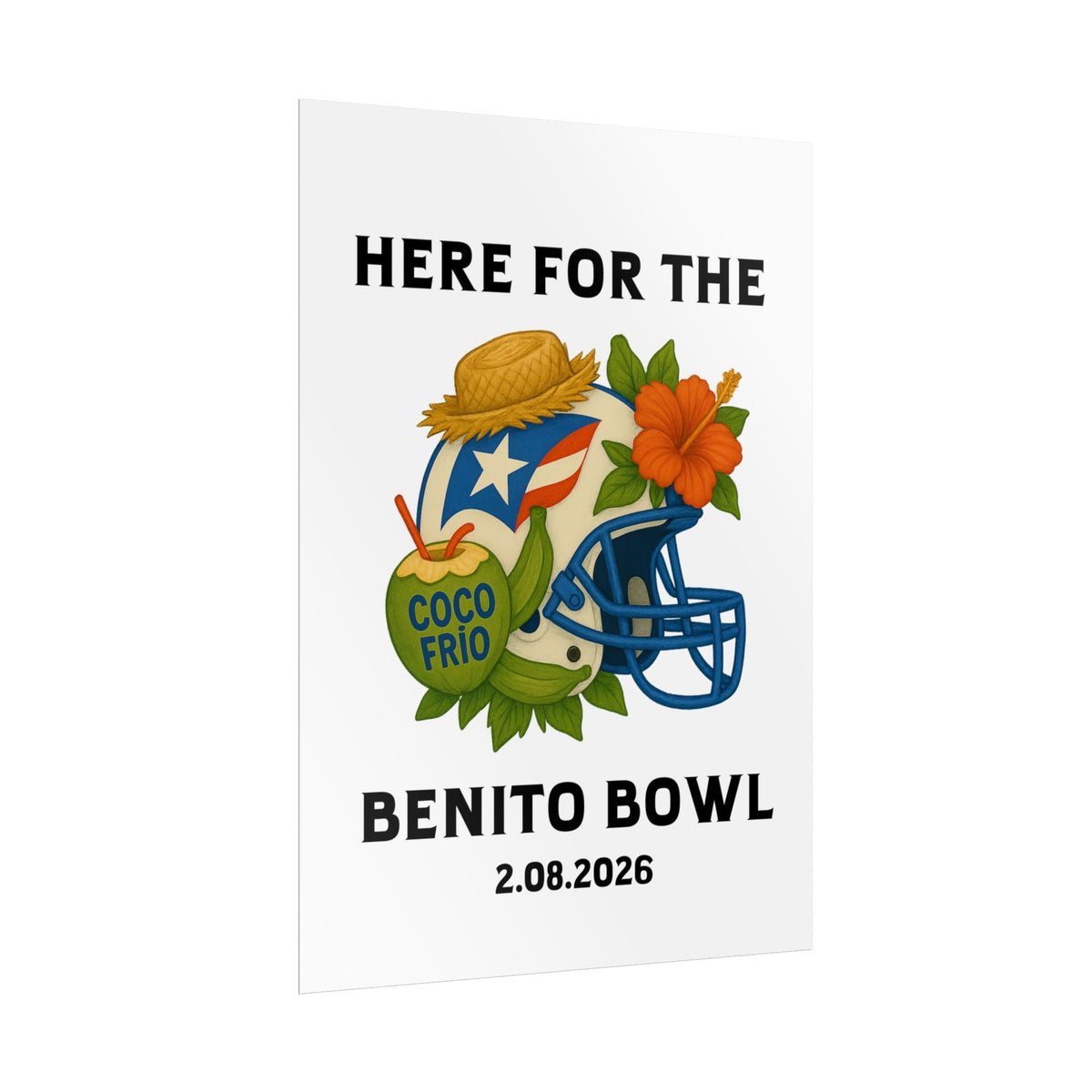 Bad Bunny Benito Bowl Game Day Event Poster | Bad Bunny Merch | Bad Bunny NFL Super Bowl Merch Bad Bunny Merch
