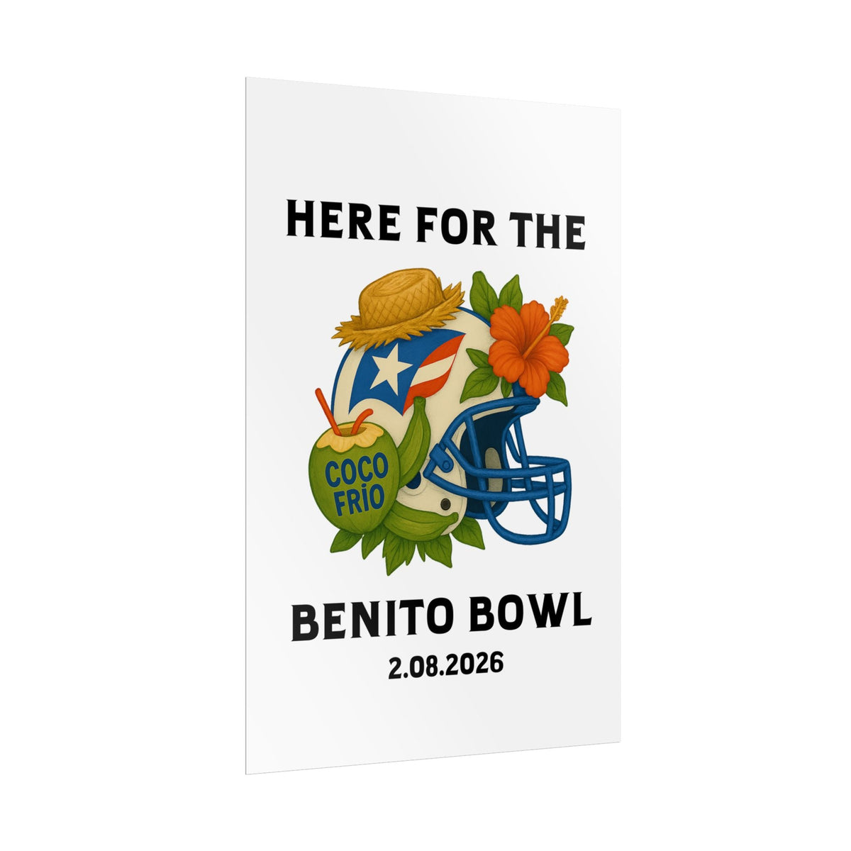 Bad Bunny Benito Bowl Game Day Event Poster | Bad Bunny Merch | Bad Bunny NFL Super Bowl Merch Bad Bunny Merch