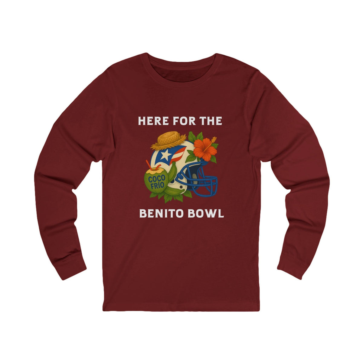 Bad Bunny  Benito Bowl Long Sleeve Tee | Bad Bunny Merch | Bad Bunny NFL Super Bowl Merch Bad Bunny Merch