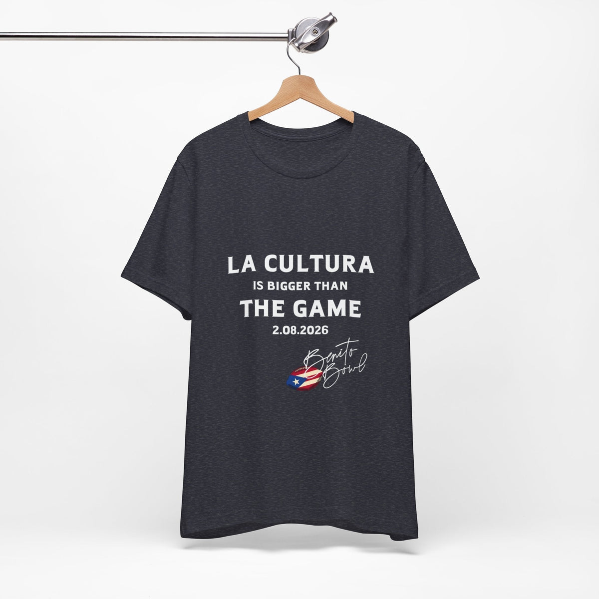 Bad Bunny La Cultura is Bigger Benito Bowl Short Sleeve | Bad Bunny Merch | Bad Bunny NFL Super Bowl Merch Bad Bunny Merch