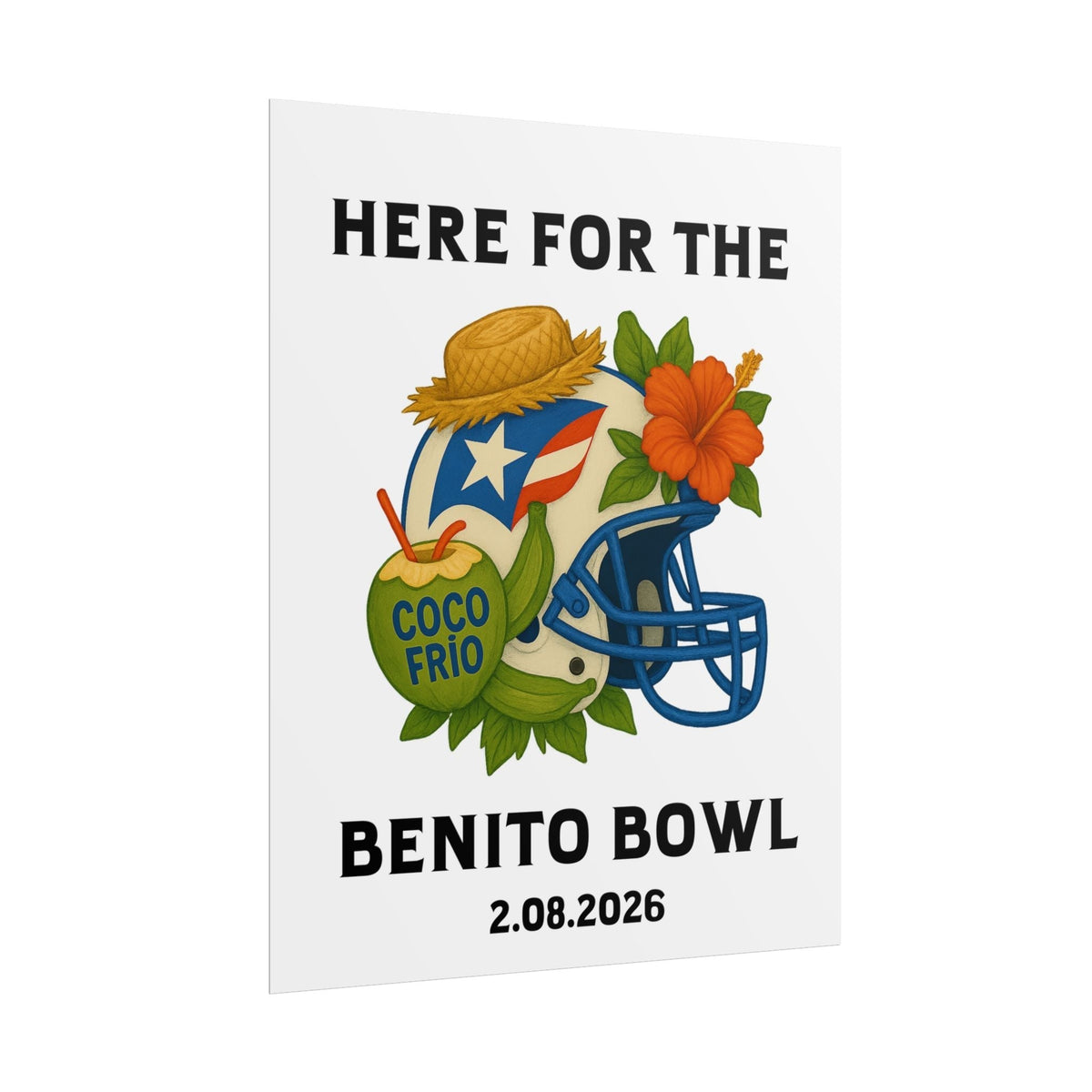 Bad Bunny Benito Bowl Game Day Event Poster | Bad Bunny Merch | Bad Bunny NFL Super Bowl Merch Bad Bunny Merch