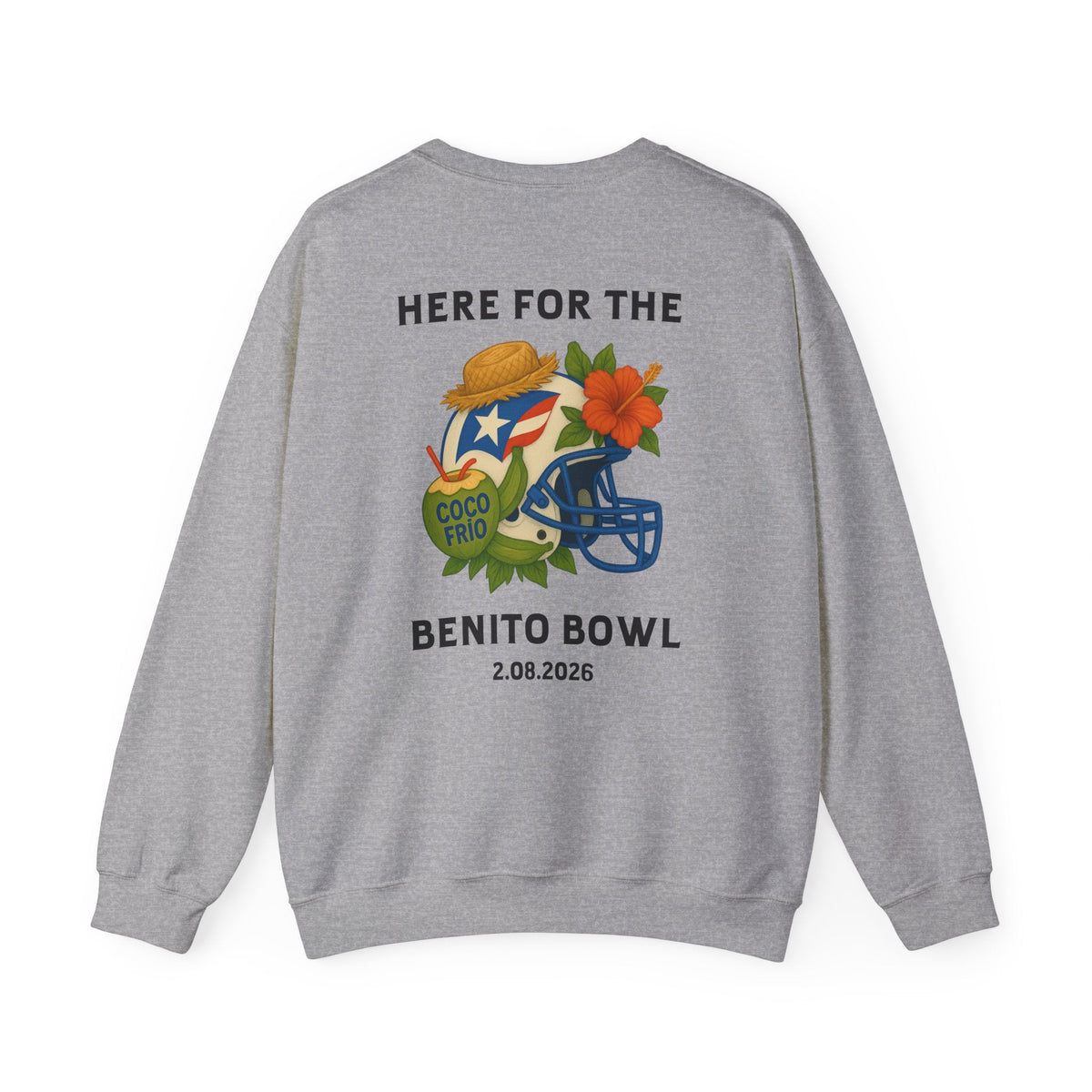 Bad Bunny Benito Bowl Crewneck Sweatshirt | Bad Bunny Merch | Bad Bunny NFL Super Bowl Merch Bad Bunny Merch
