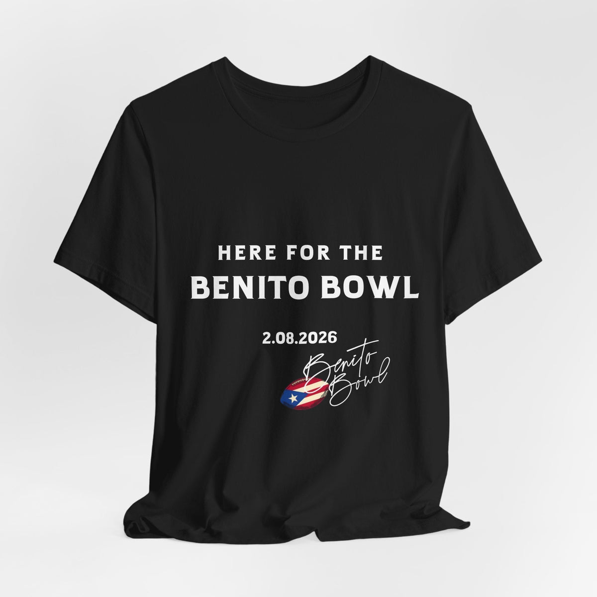 Bad Bunny Benito Bowl Short Sleeve Tee Shirt | Bad Bunny Merch | Bad Bunny NFL Super Bowl Merch Bad Bunny Merch