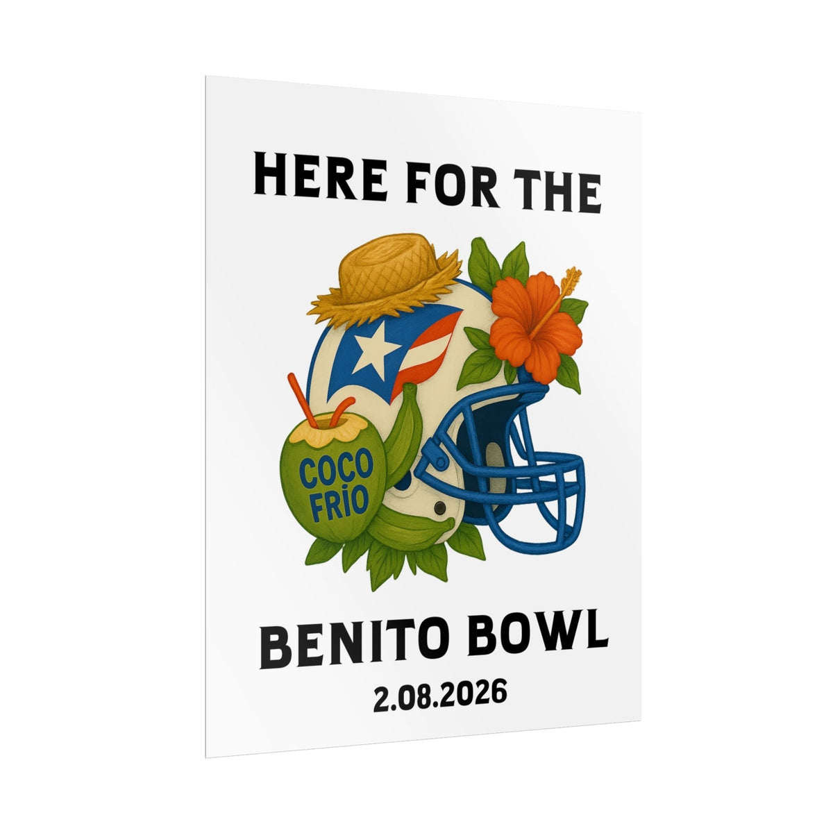 Bad Bunny Benito Bowl Game Day Event Poster | Bad Bunny Merch | Bad Bunny NFL Super Bowl Merch Bad Bunny Merch