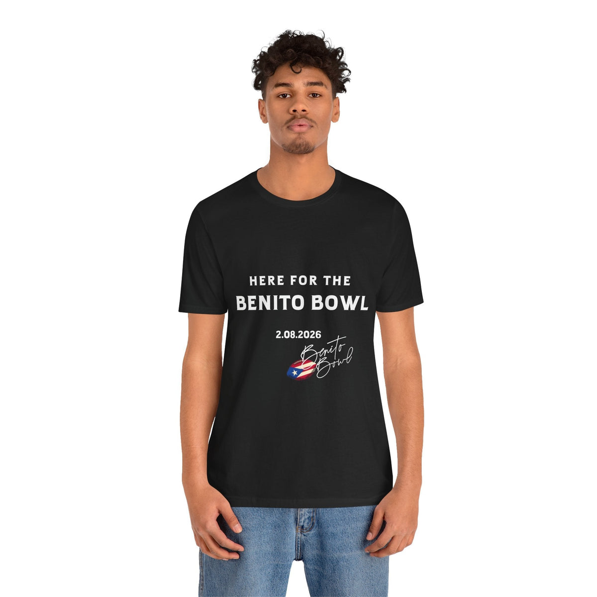 Bad Bunny Benito Bowl Short Sleeve Tee Shirt | Bad Bunny Merch | Bad Bunny NFL Super Bowl Merch Bad Bunny Merch