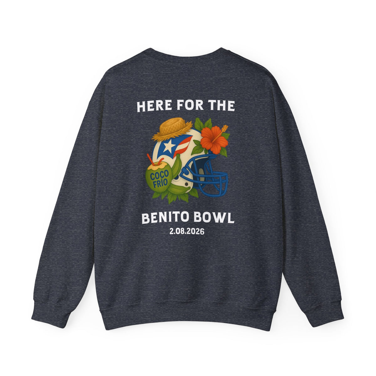 Bad Bunny Benito Bowl Crewneck Sweatshirt | Bad Bunny Merch | Bad Bunny NFL Super Bowl Merch Bad Bunny Merch