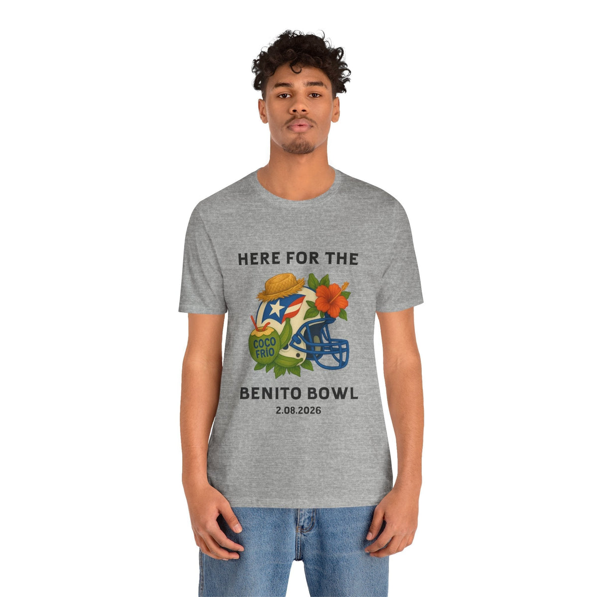 Bad Bunny Benito Bowl Short Sleeve | Bad Bunny Merch | Bad Bunny NFL Super Bowl Merch Bad Bunny Merch