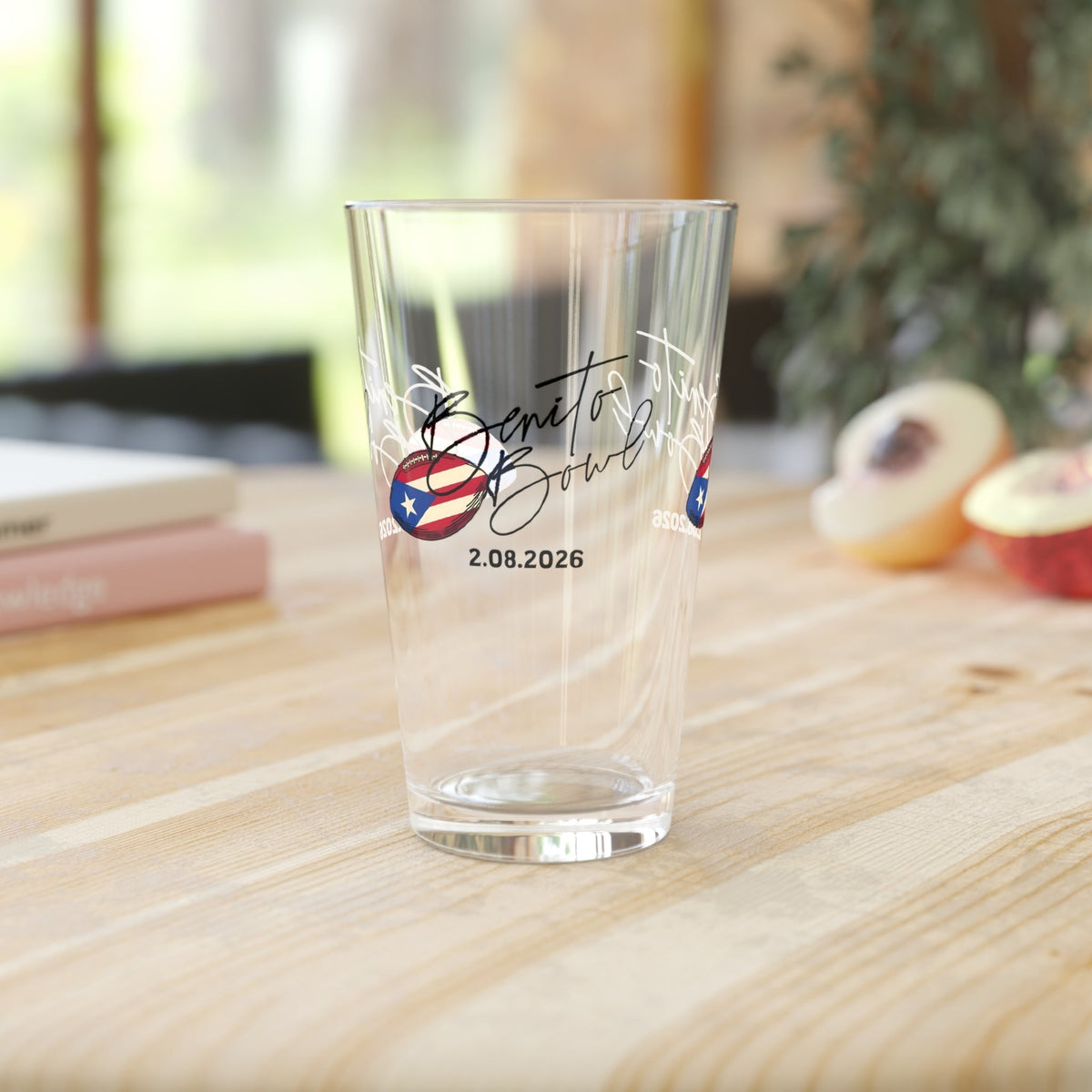 Bad Bunny Benito Bowl Pint Glass   | Bad Bunny Merch | Bad Bunny NFL Super Bowl Merch Bad Bunny Merch