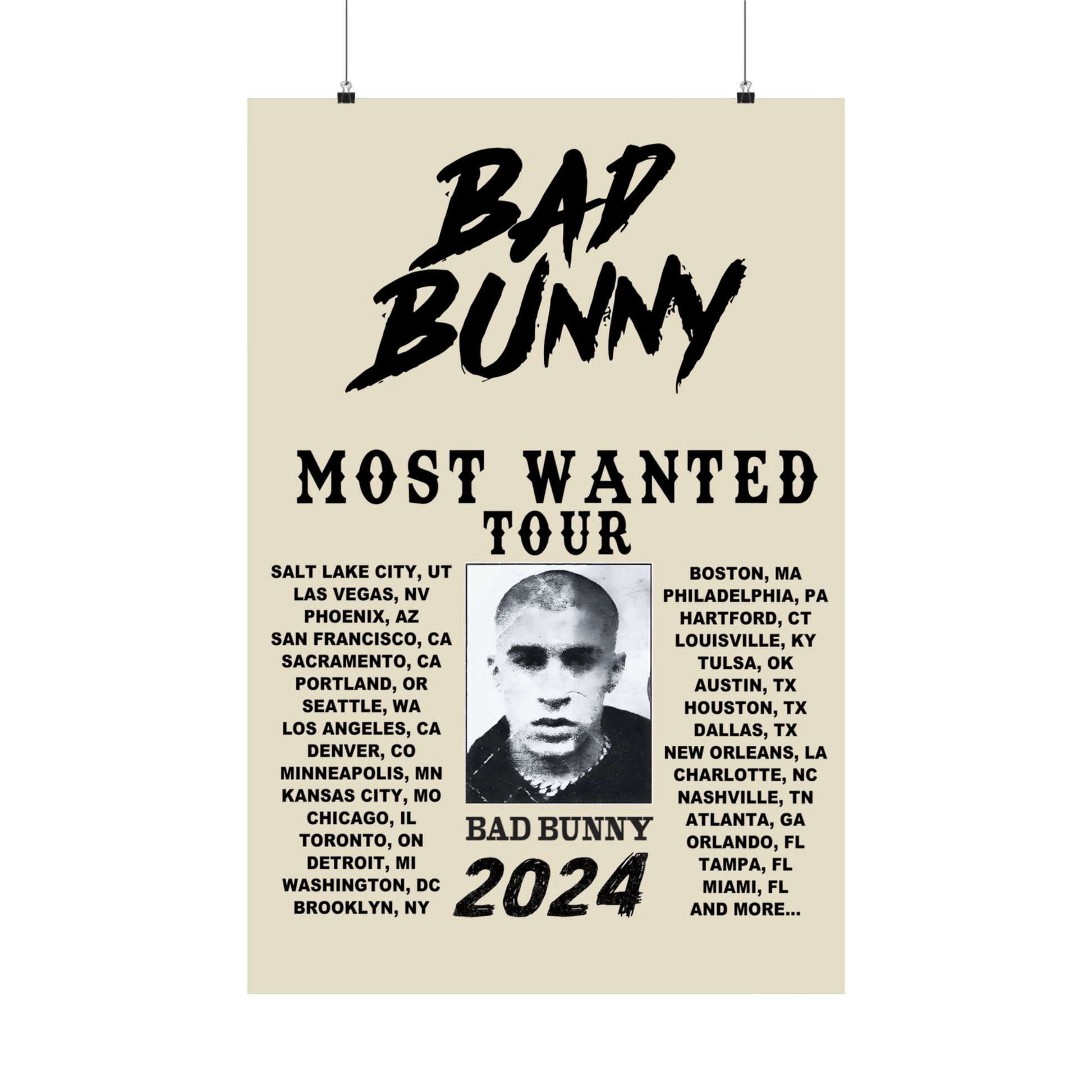 Most Wanted Tour Merch - Tour Poster