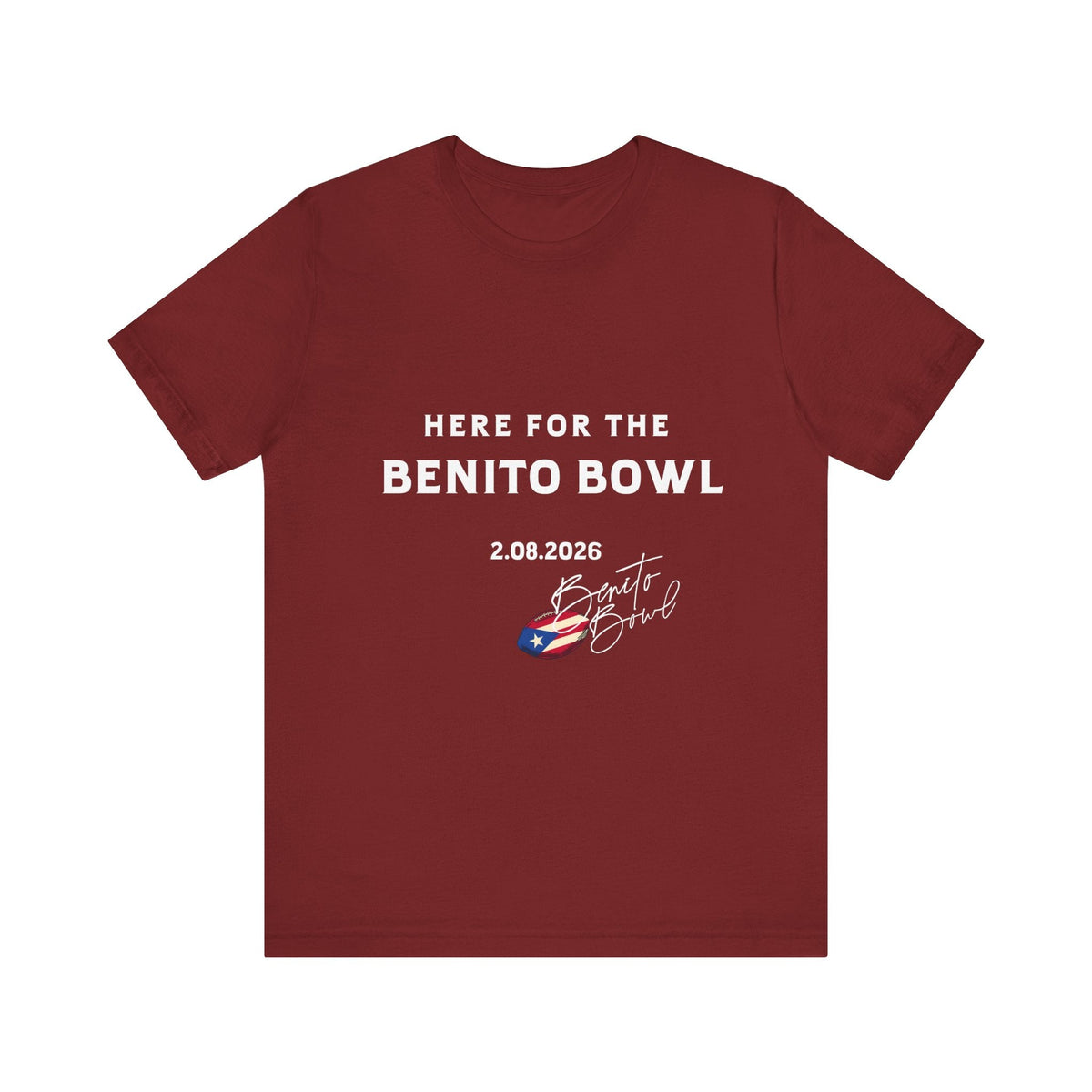 Bad Bunny Benito Bowl Short Sleeve Tee Shirt | Bad Bunny Merch | Bad Bunny NFL Super Bowl Merch Bad Bunny Merch