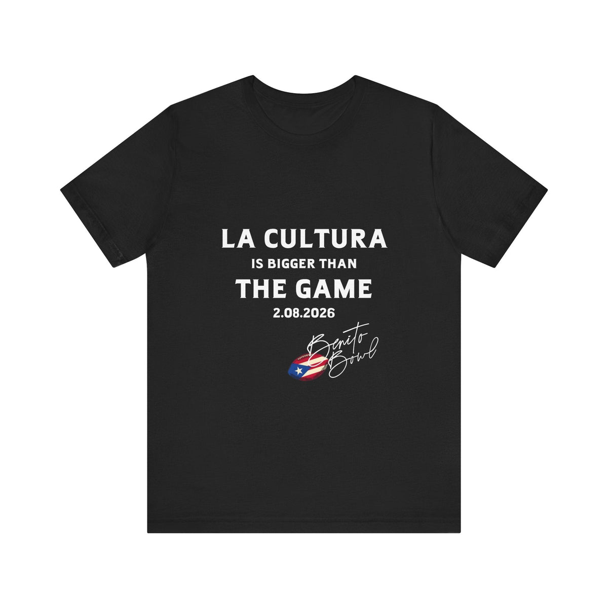 Bad Bunny La Cultura is Bigger Benito Bowl Short Sleeve | Bad Bunny Merch | Bad Bunny NFL Super Bowl Merch Bad Bunny Merch