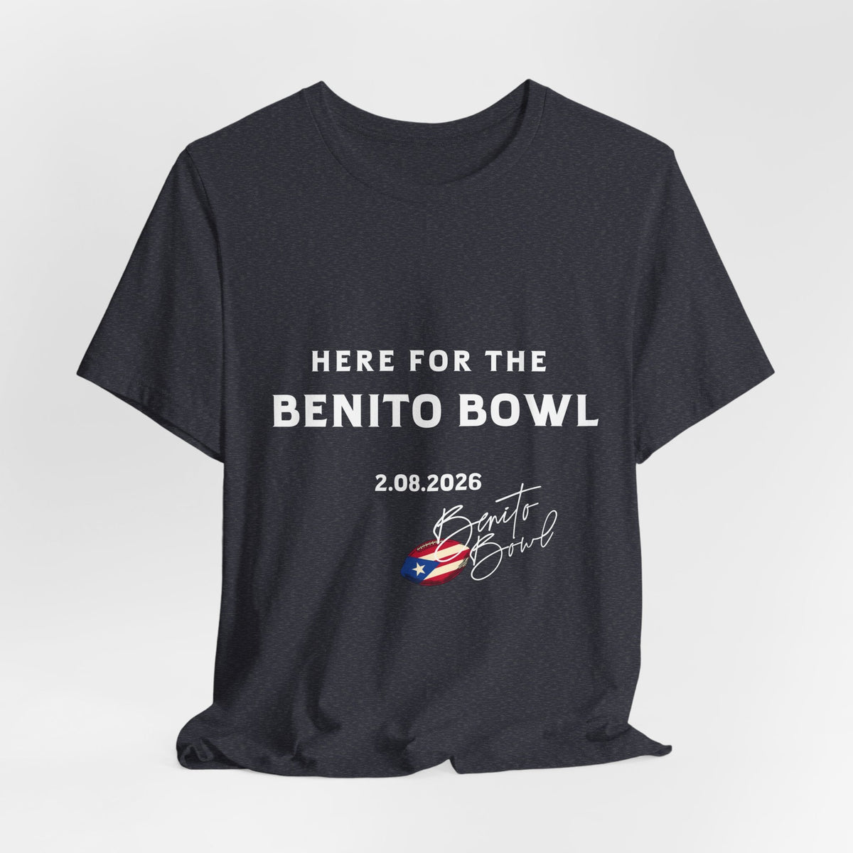 Bad Bunny Benito Bowl Short Sleeve Tee Shirt | Bad Bunny Merch | Bad Bunny NFL Super Bowl Merch Bad Bunny Merch
