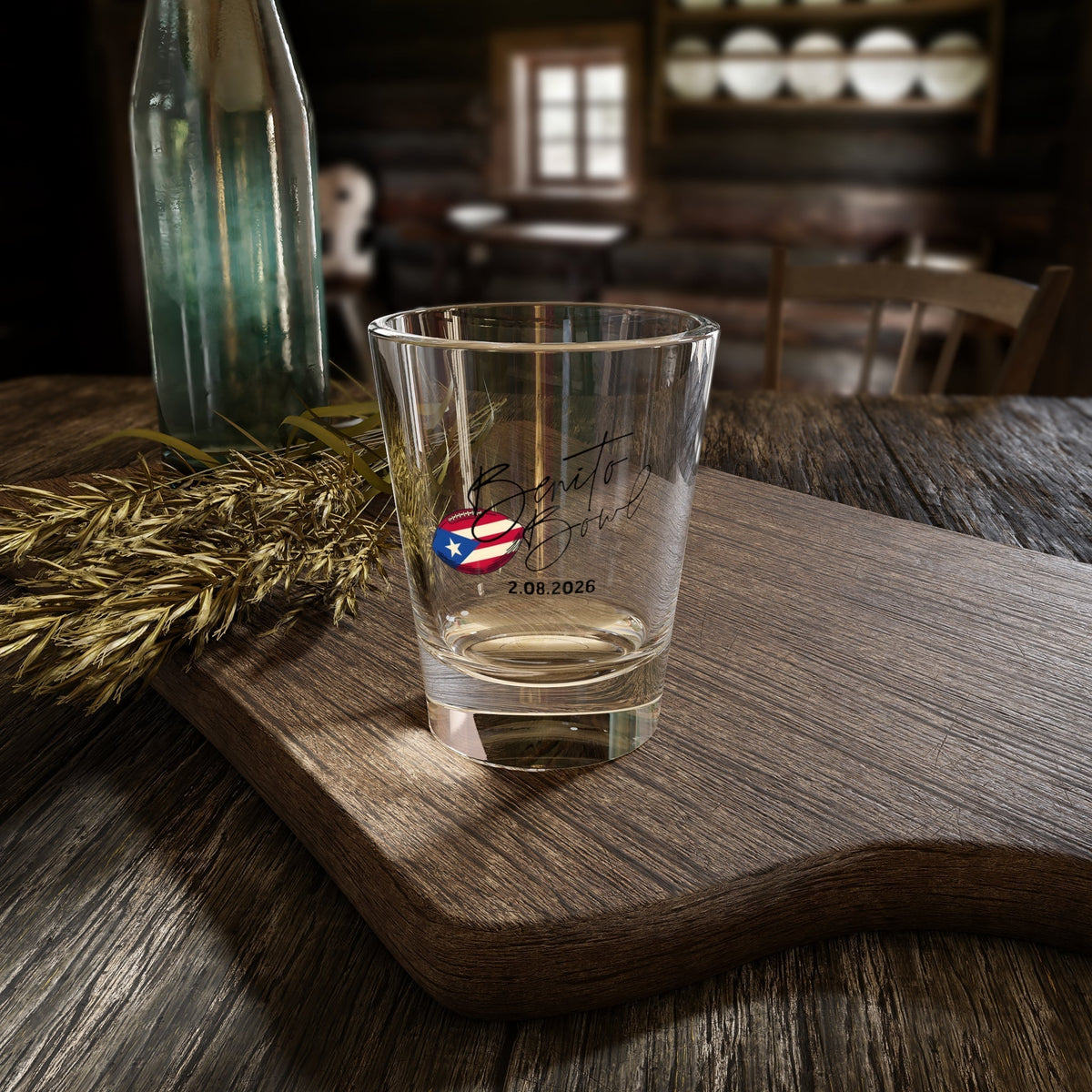 Bad Bunny Benito Bowl Puerto Rican Flag Shot Glass  | Bad Bunny Merch | Bad Bunny NFL Super Bowl Merch Bad Bunny Merch