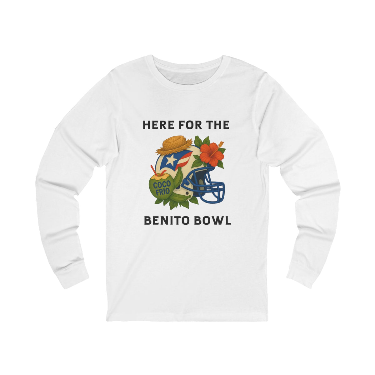 Bad Bunny  Benito Bowl Long Sleeve Tee | Bad Bunny Merch | Bad Bunny NFL Super Bowl Merch Bad Bunny Merch