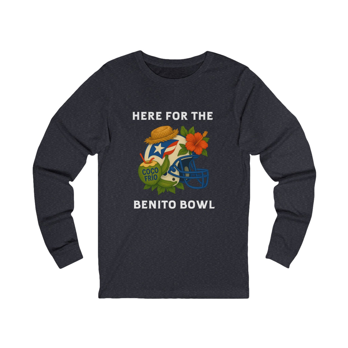 Bad Bunny  Benito Bowl Long Sleeve Tee | Bad Bunny Merch | Bad Bunny NFL Super Bowl Merch Bad Bunny Merch