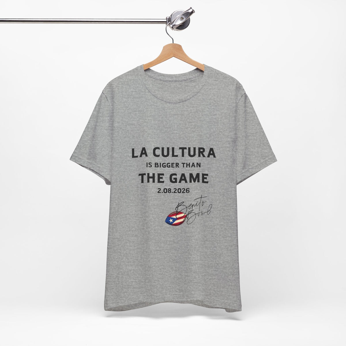 Bad Bunny La Cultura is Bigger Benito Bowl Short Sleeve | Bad Bunny Merch | Bad Bunny NFL Super Bowl Merch Bad Bunny Merch