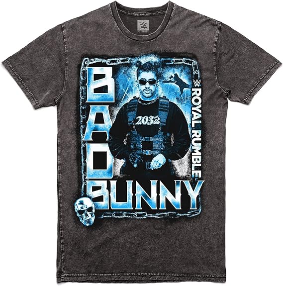 Bad Bunny x Royal Rumble Conmigo No T-Shirt Black Bad Bunny Merch
