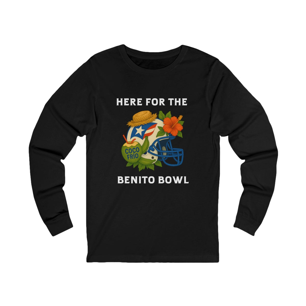 Bad Bunny  Benito Bowl Long Sleeve Tee | Bad Bunny Merch | Bad Bunny NFL Super Bowl Merch Bad Bunny Merch