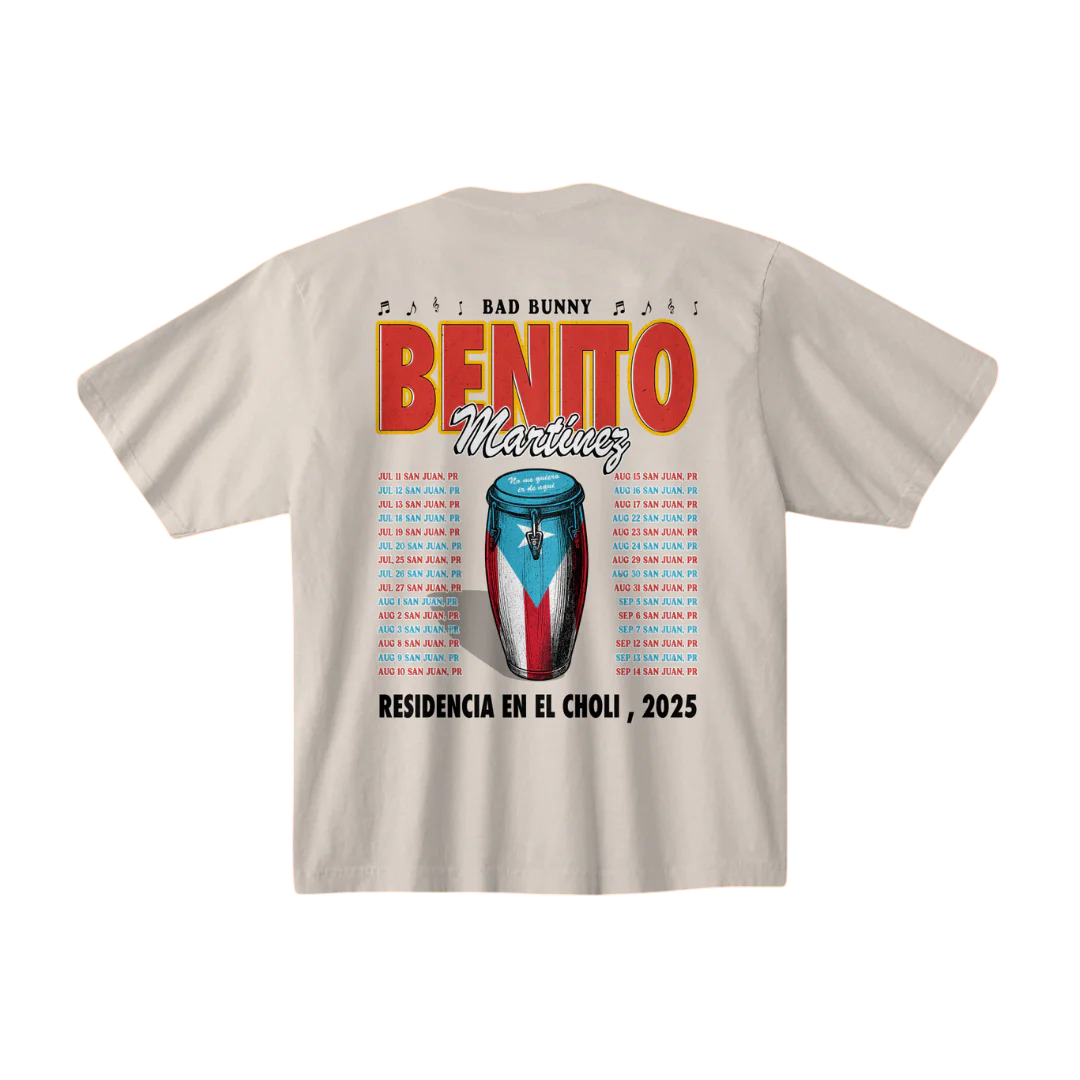 Bad Bunny  Residencia Salsa Off White T-Shirt | Bad Bunny Merch | Bad Bunny NFL Super Bowl Merch Bad Bunny Merch