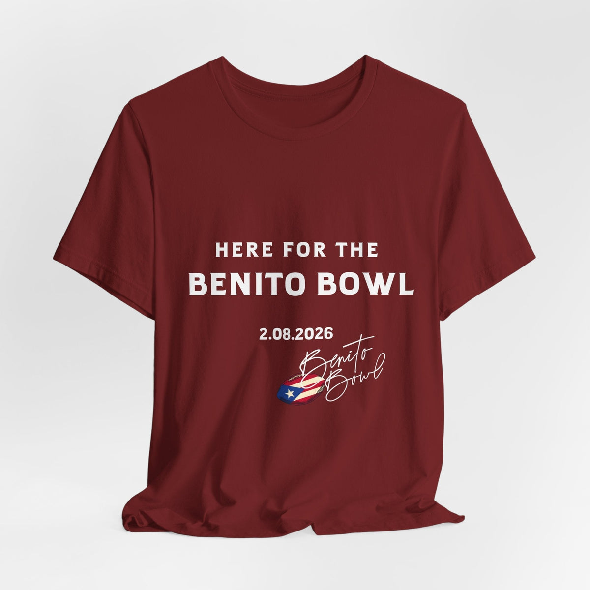 Bad Bunny Benito Bowl Short Sleeve Tee Shirt | Bad Bunny Merch | Bad Bunny NFL Super Bowl Merch Bad Bunny Merch