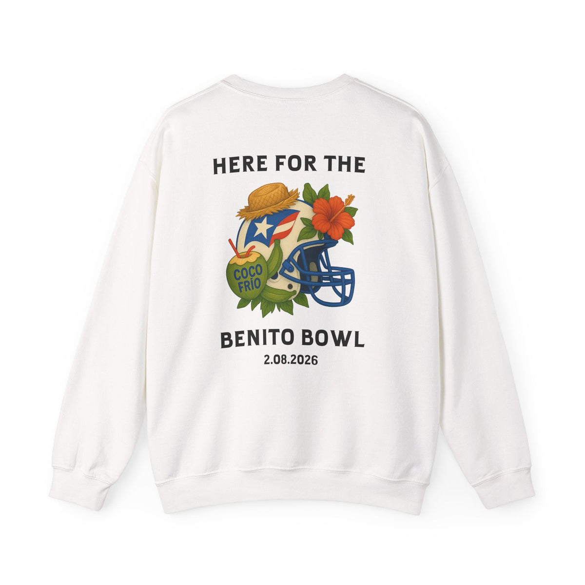 Bad Bunny Benito Bowl Crewneck Sweatshirt | Bad Bunny Merch | Bad Bunny NFL Super Bowl Merch Bad Bunny Merch