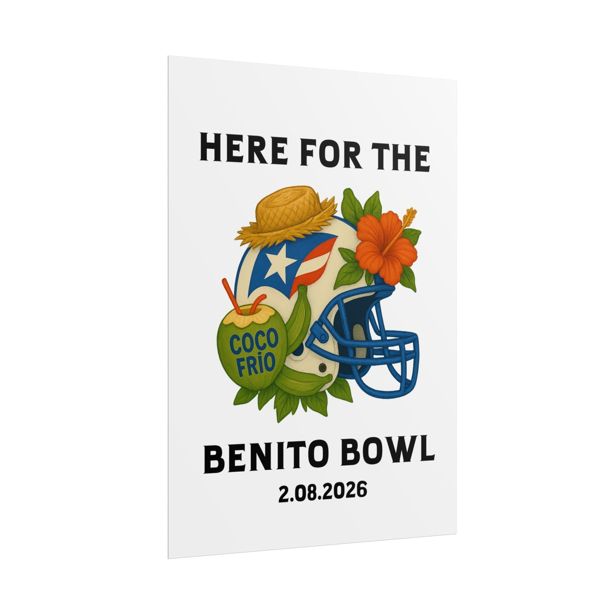 Bad Bunny Benito Bowl Game Day Event Poster | Bad Bunny Merch | Bad Bunny NFL Super Bowl Merch Bad Bunny Merch