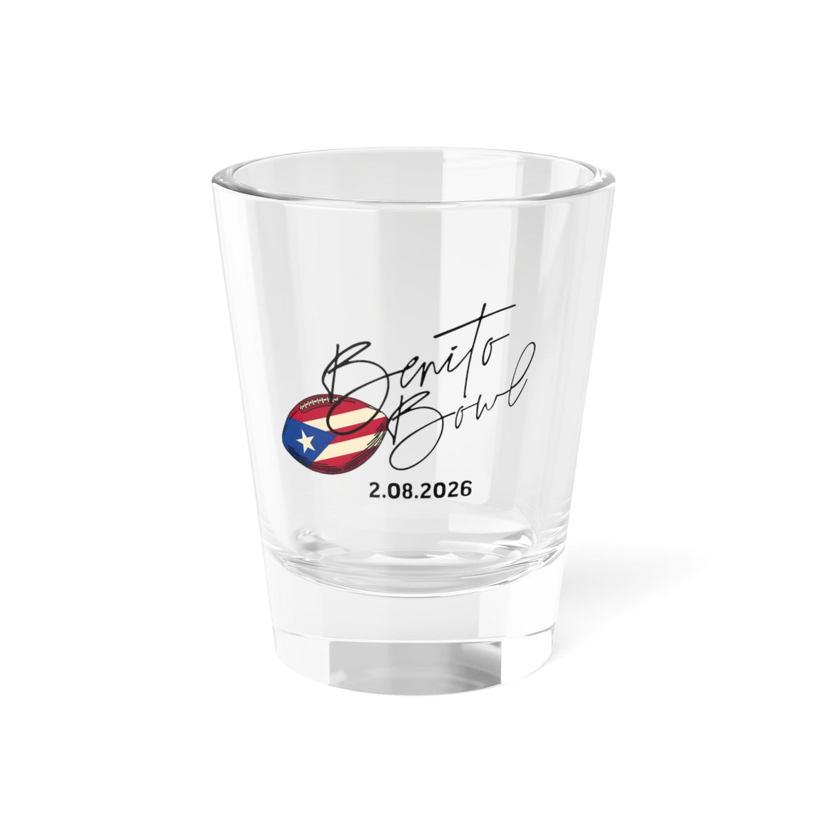 Bad Bunny Benito Bowl Puerto Rican Flag Shot Glass  | Bad Bunny Merch | Bad Bunny NFL Super Bowl Merch Bad Bunny Merch