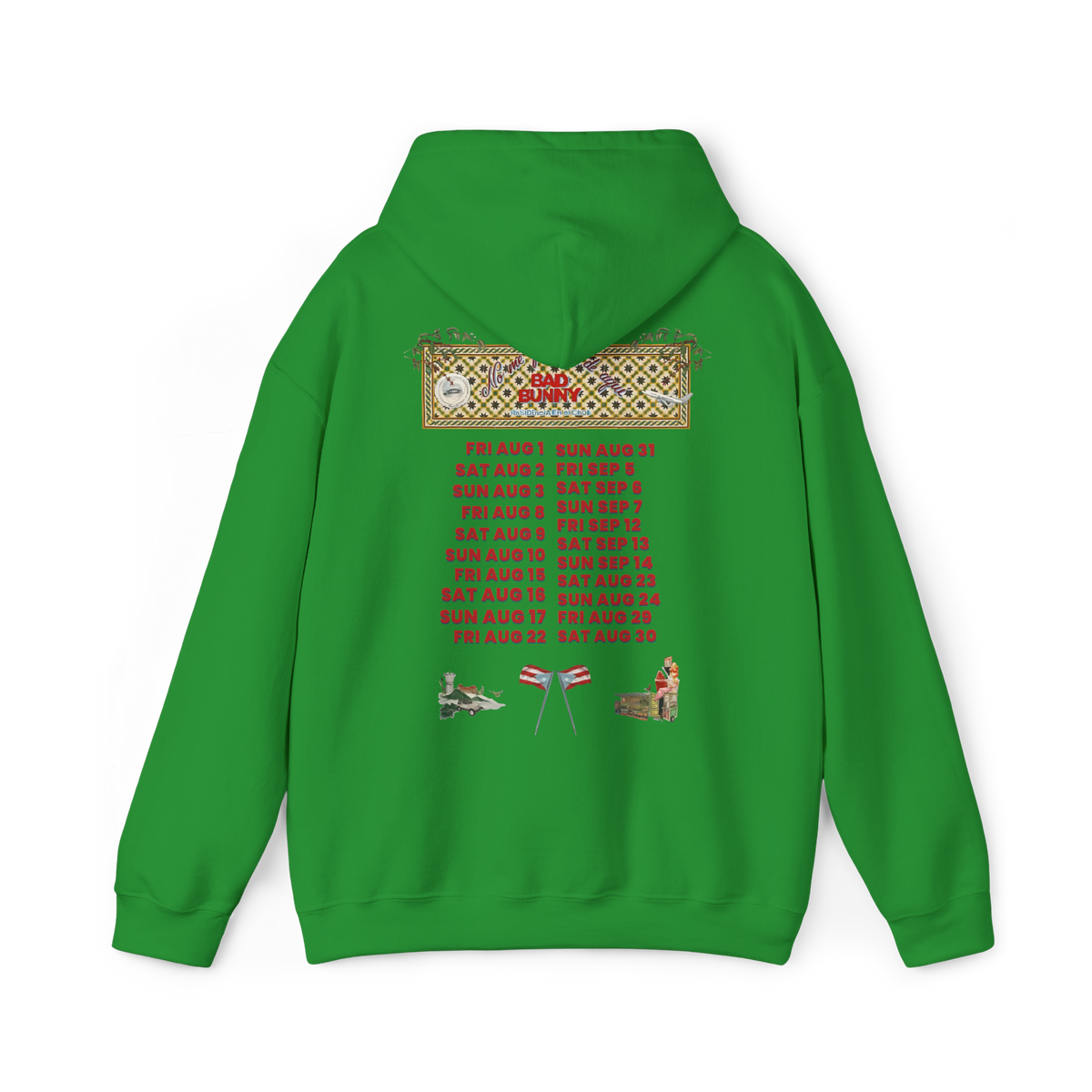 Bad Bunny Concho Tour Dates Hoodie | Bad Bunny Merch | Bad Bunny NFL Super Bowl Merch Bad Bunny Merch