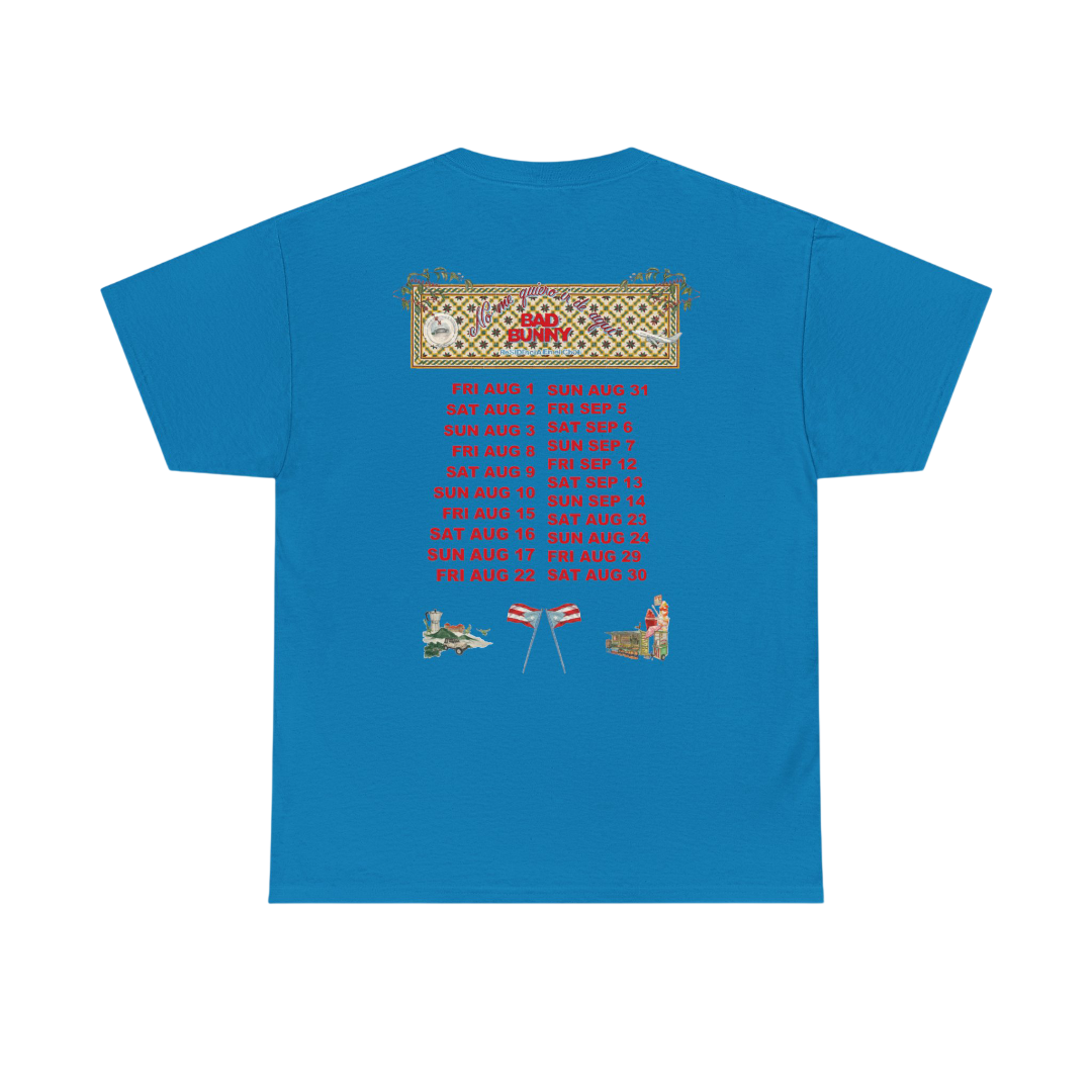 Bad Bunny  Blue Concho Tour Dates T-Shirt | Bad Bunny Merch | Bad Bunny NFL Super Bowl Merch Bad Bunny Merch