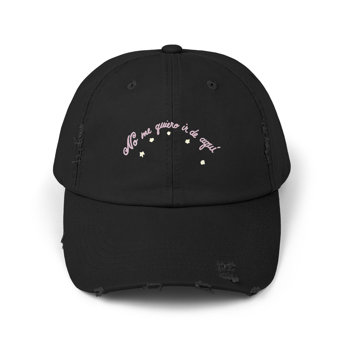 Bad Bunny No me quiero ir Distressed Cap | Bad Bunny Merch | Bad Bunny NFL Super Bowl Merch Bad Bunny Merch