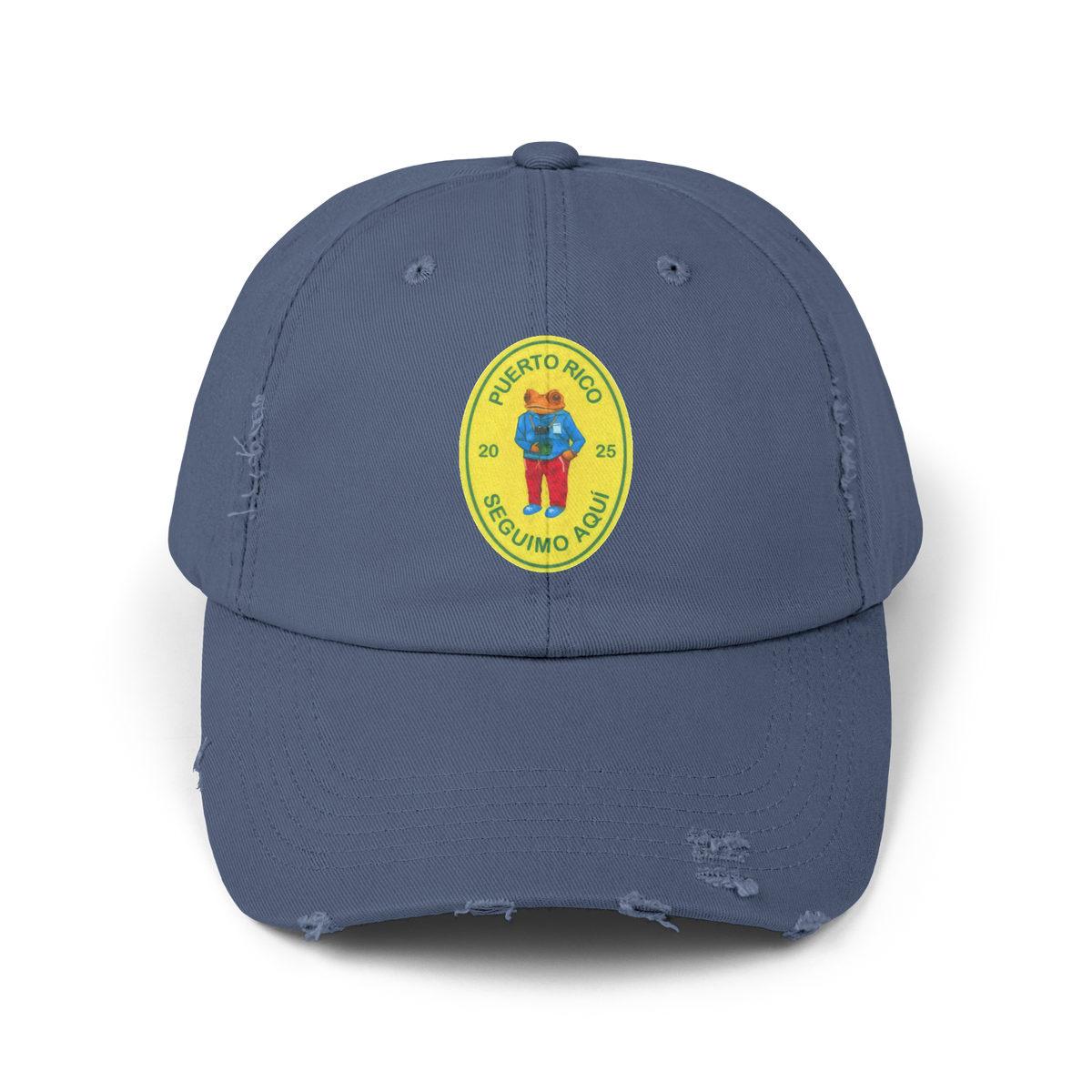 Bad Bunny Seguimo Aqui Concho Distressed Cap  | Bad Bunny Merch | Bad Bunny NFL Super Bowl Merch Bad Bunny Merch