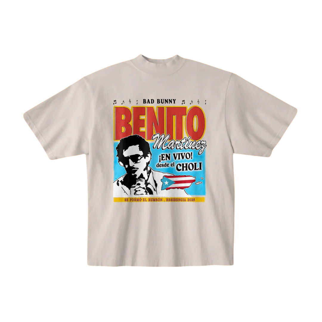Bad Bunny  Residencia Salsa Off White T-Shirt | Bad Bunny Merch | Bad Bunny NFL Super Bowl Merch Bad Bunny Merch