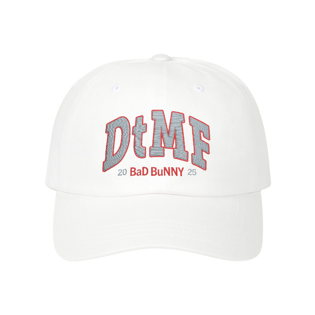 Bad Bunny  Embroidered White Cap| Bad Bunny Merch | Bad Bunny NFL Super Bowl Merch Bad Bunny Merch