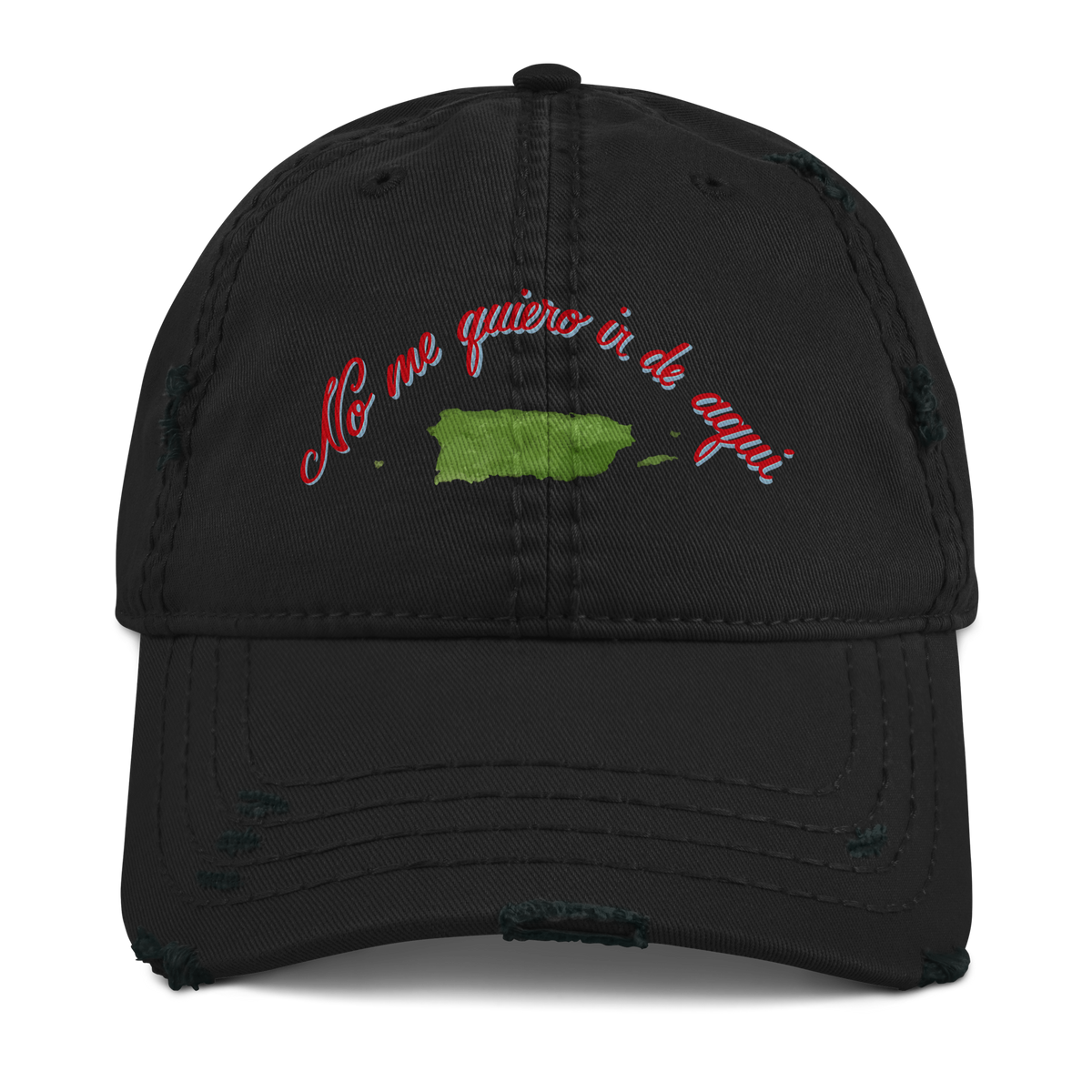 No Me Quiero Ir Distressed Hat| Bad Bunny Merch | Bad Bunny NFL Super Bowl Merch Bad Bunny Merch