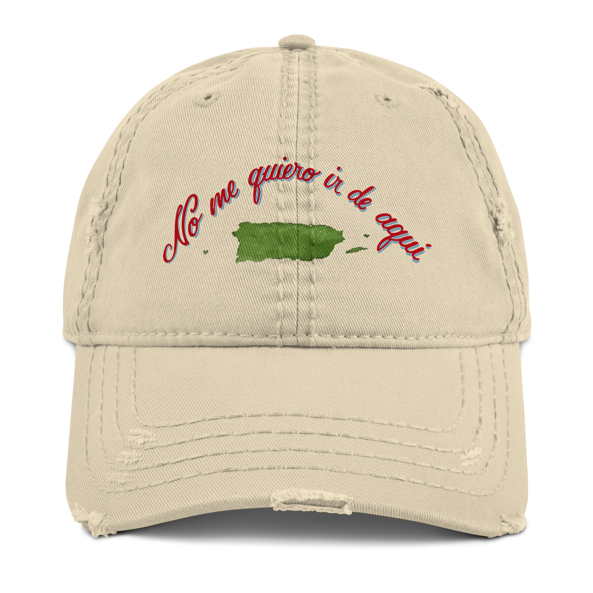 No Me Quiero Ir Distressed Hat| Bad Bunny Merch | Bad Bunny NFL Super Bowl Merch Bad Bunny Merch