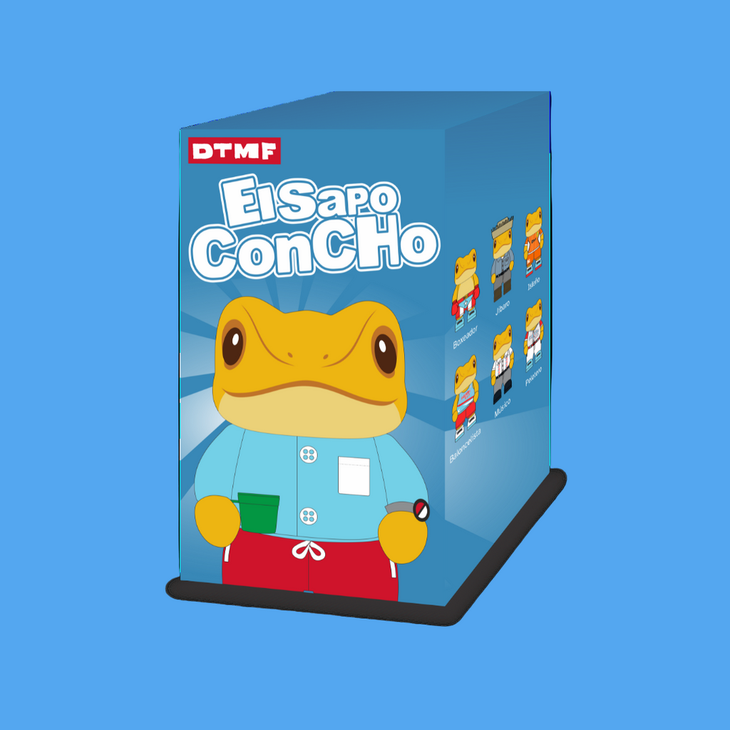 Box of Eisapo ConCho toy with blue background and character illustration