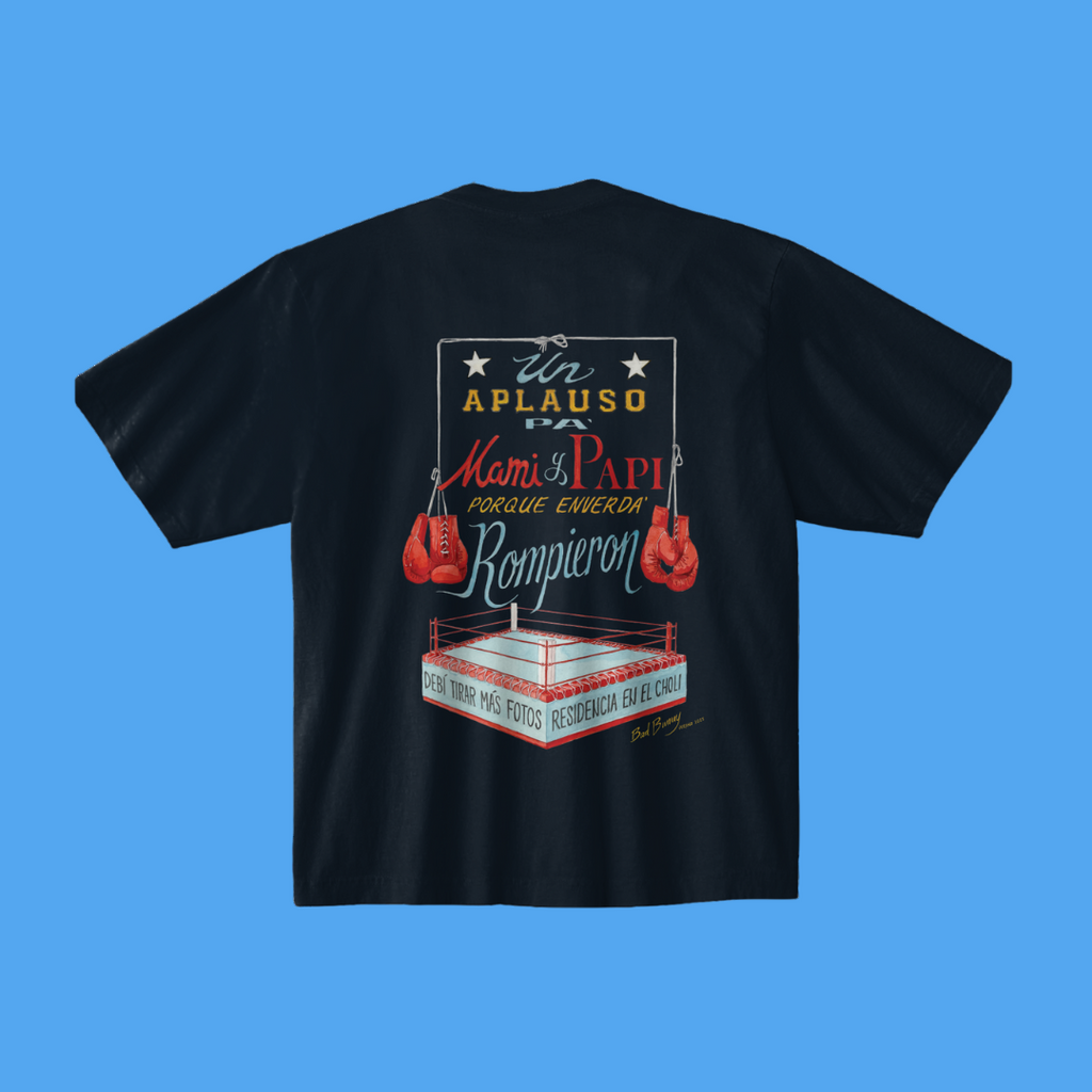 Bad Bunny Boxing Ring Black T-Shirt