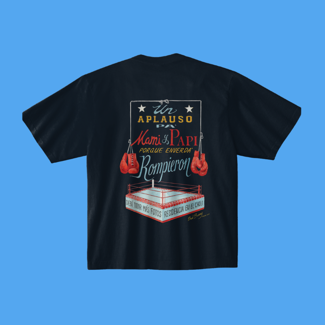 Bad Bunny Boxing Ring Black T-Shirt